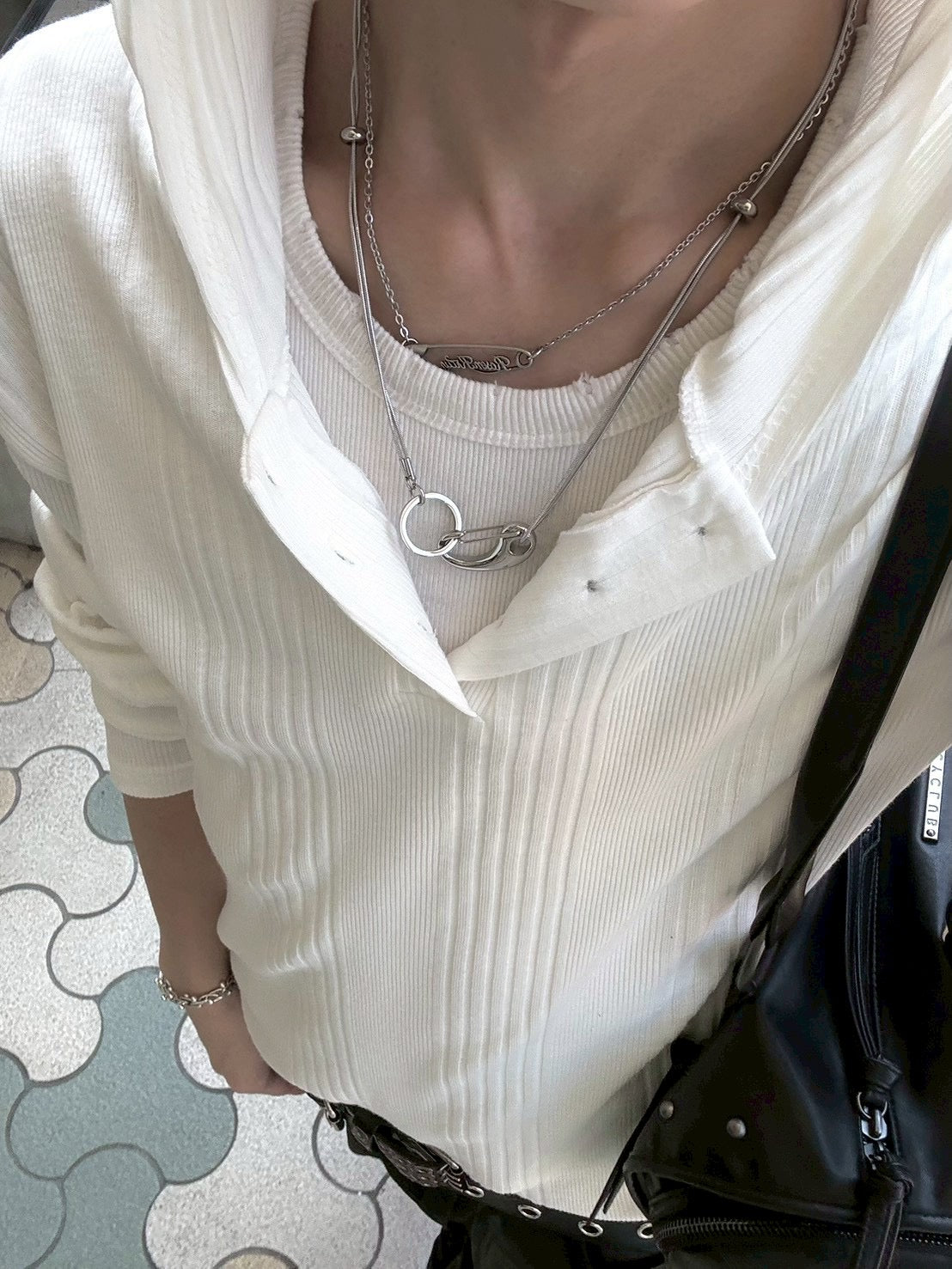 受注制【nmtc+】snake code necklace