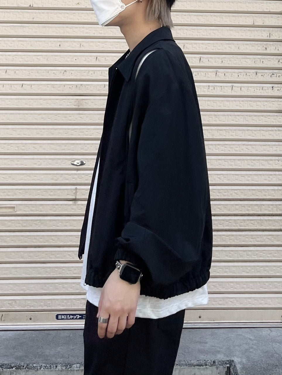 受注制【Chikashitsu +】shoulder slit design blouson (3color)