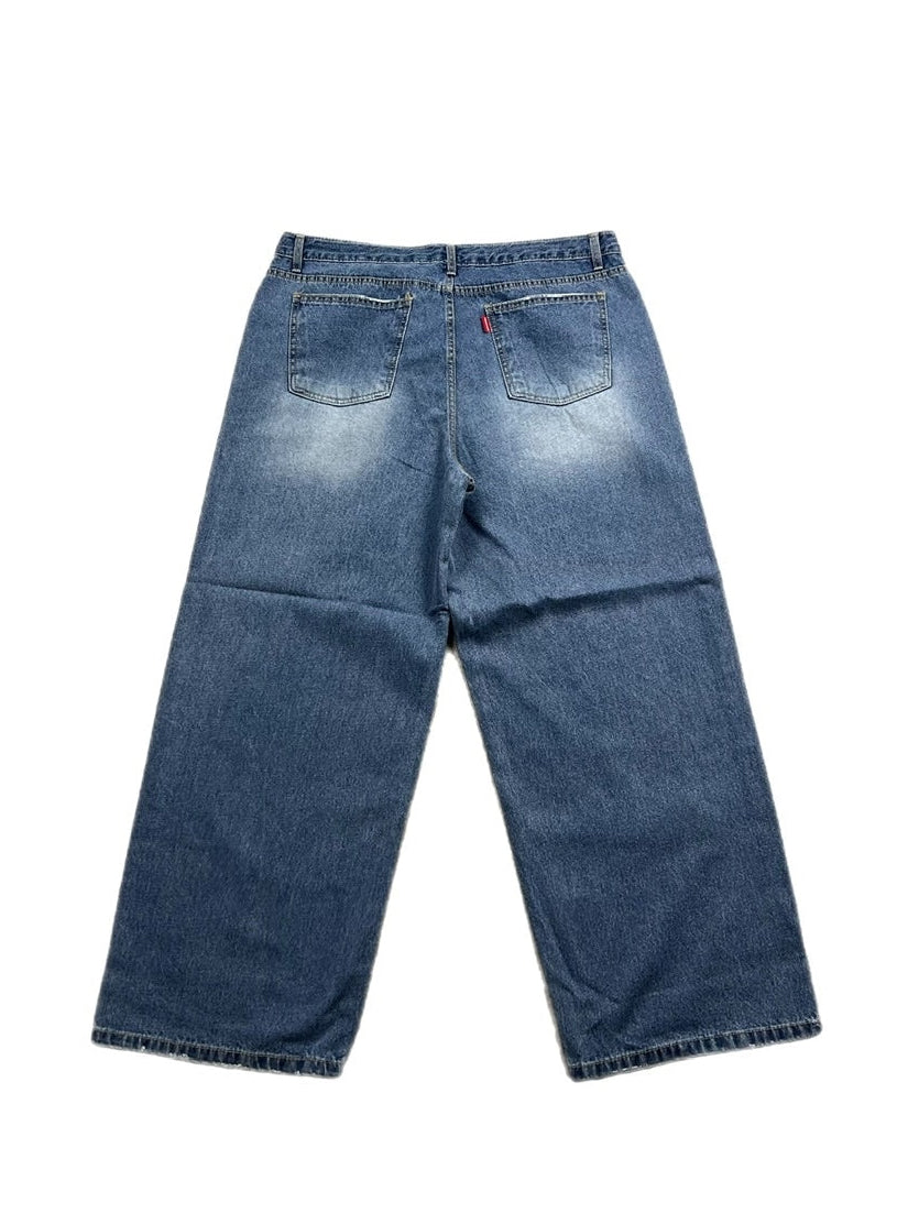 受注制【Chikashitsu +】rope wide denim pants (3color)