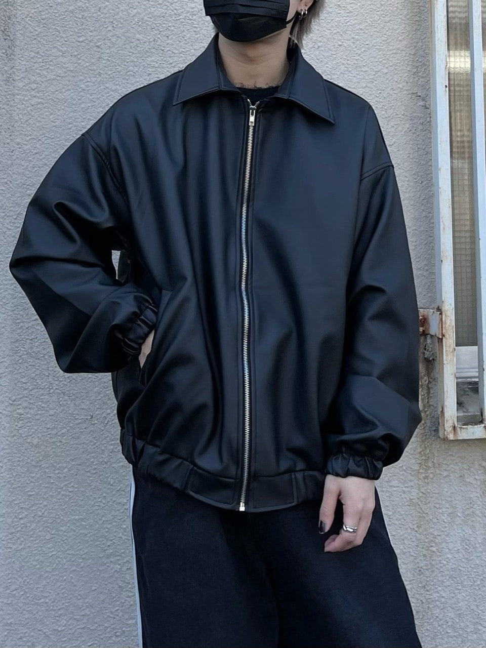受注制【Chikashitsu +】leather blouson (3color)