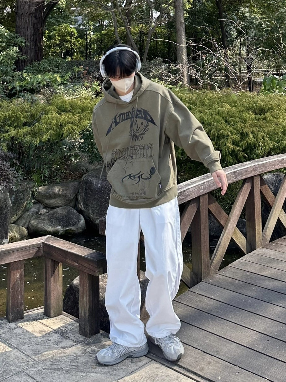 受注制【Chikashitsu +】side zip wide nylon pants (3color)