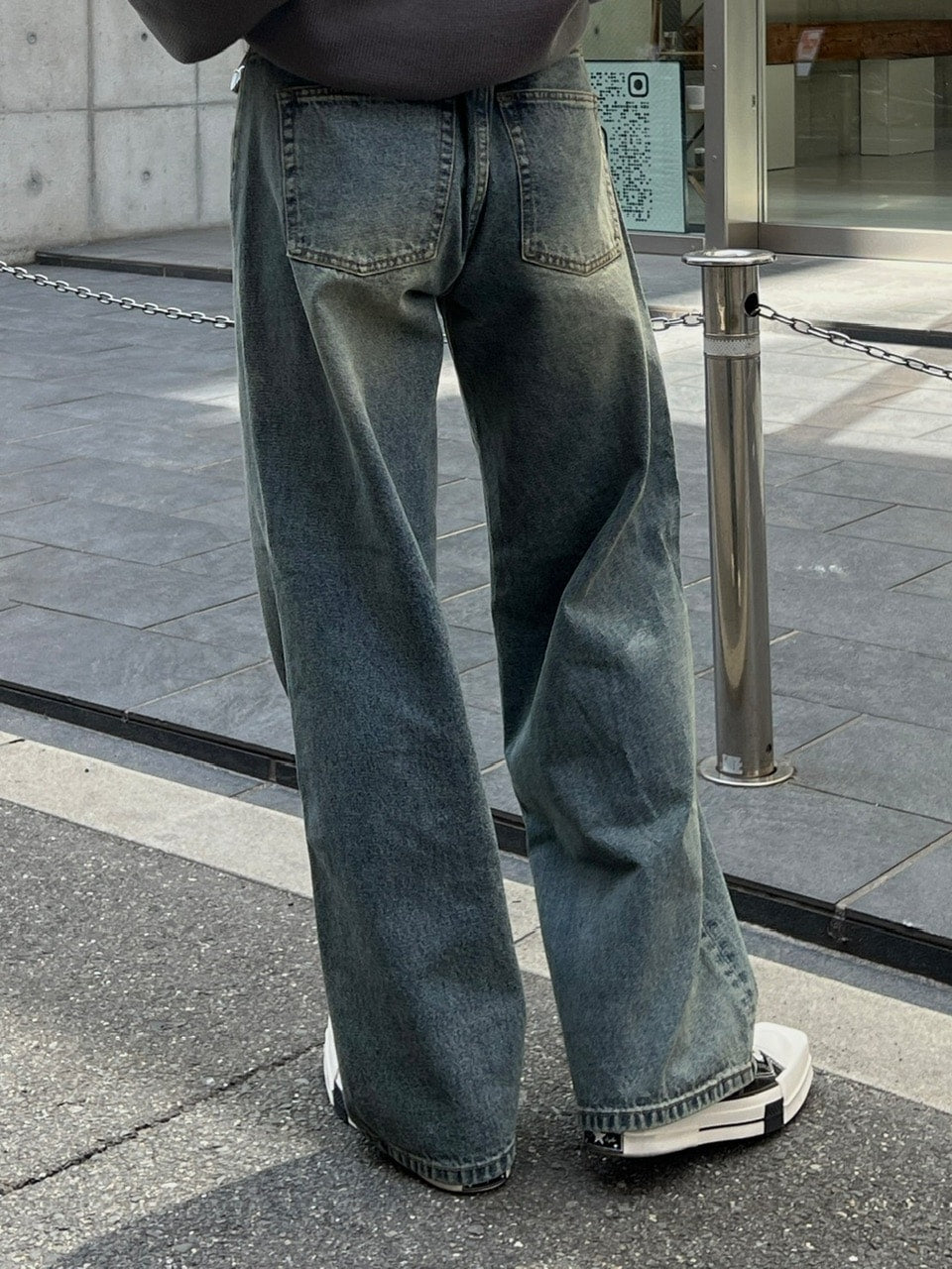 大阪店WEB限定受注制【Chikashitsu +】vintage color wash wide denim