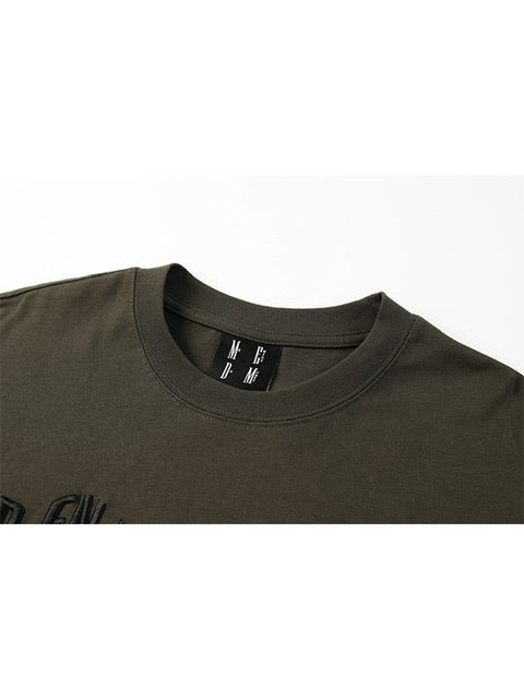 【MR. ENJOY DA MONEY】Cutting font short sleeves