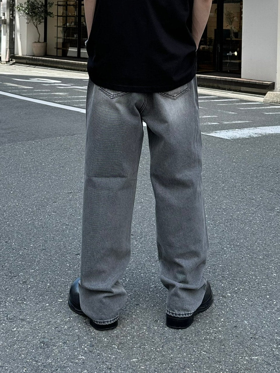 大阪店WEB限定受注制【Chikashitsu +】smokey brush deim pants (2color)
