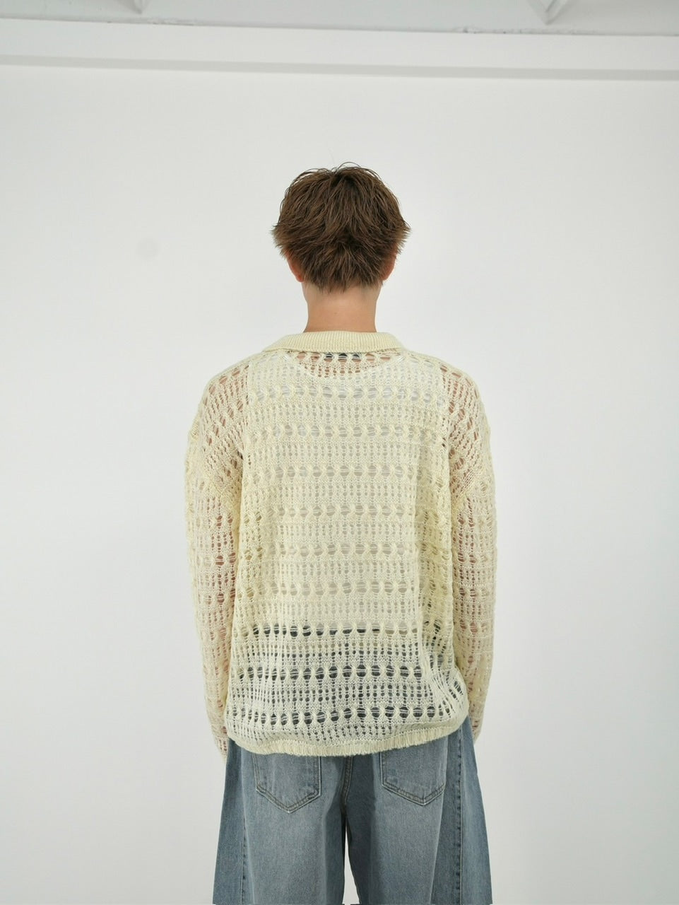 受注制【Chikashitsu +】pastry collar knit cardigan (5color)