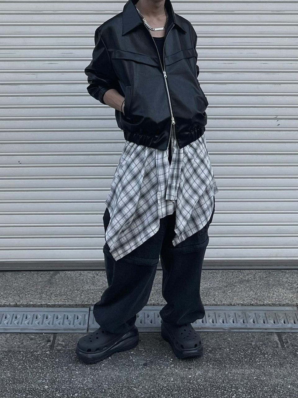 大阪店WEB限定受注制【Chikashitsu +】linen check shirt (3color)