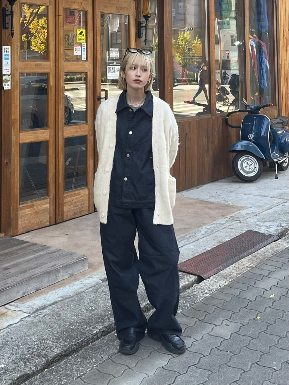 【Chikashitsu +】wool cardigan (4color)