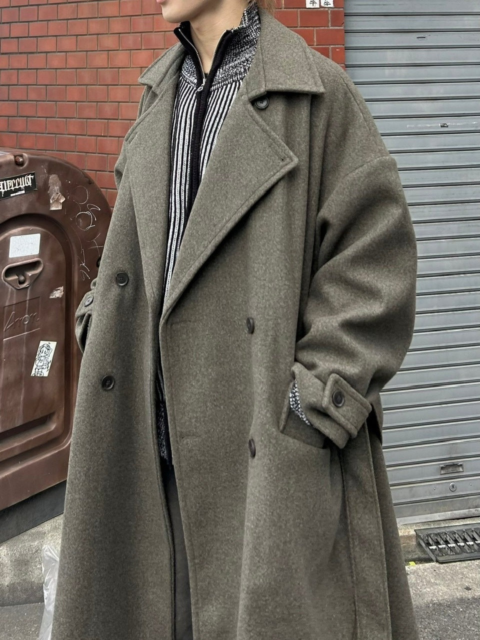 大阪店WEB限定【Chikashitsu +】oversized wool double coat (2color)