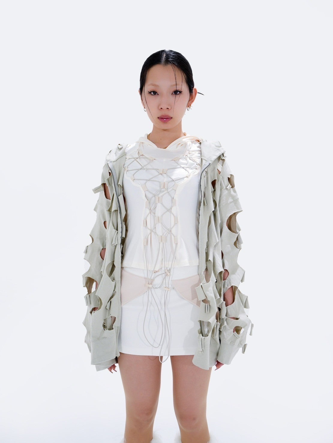 【Bizarre Maiden】damage full zip hoodie