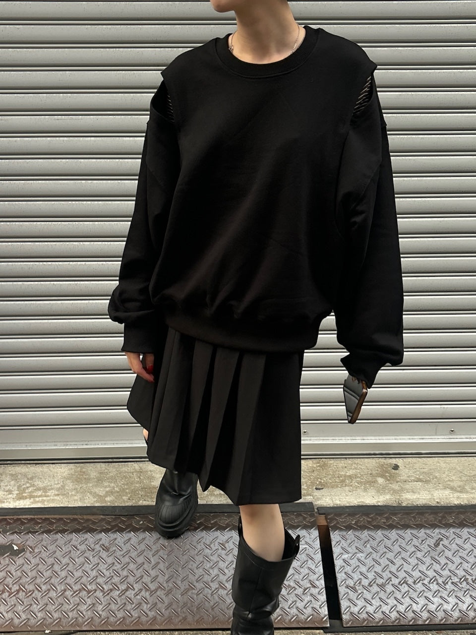 受注制【Chikashitsu +】pleats midi skirt (3color)