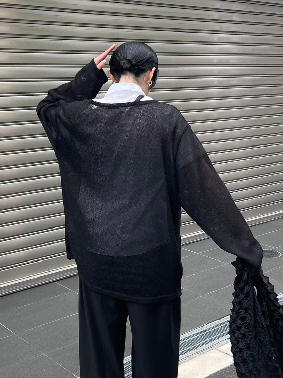 受注制【Chikashitsu +】belt design summer knit (3color)