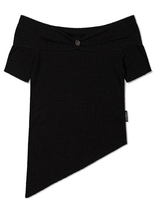 【Uglyshadow】UNBALANCED KNIT OFF SHOULDER