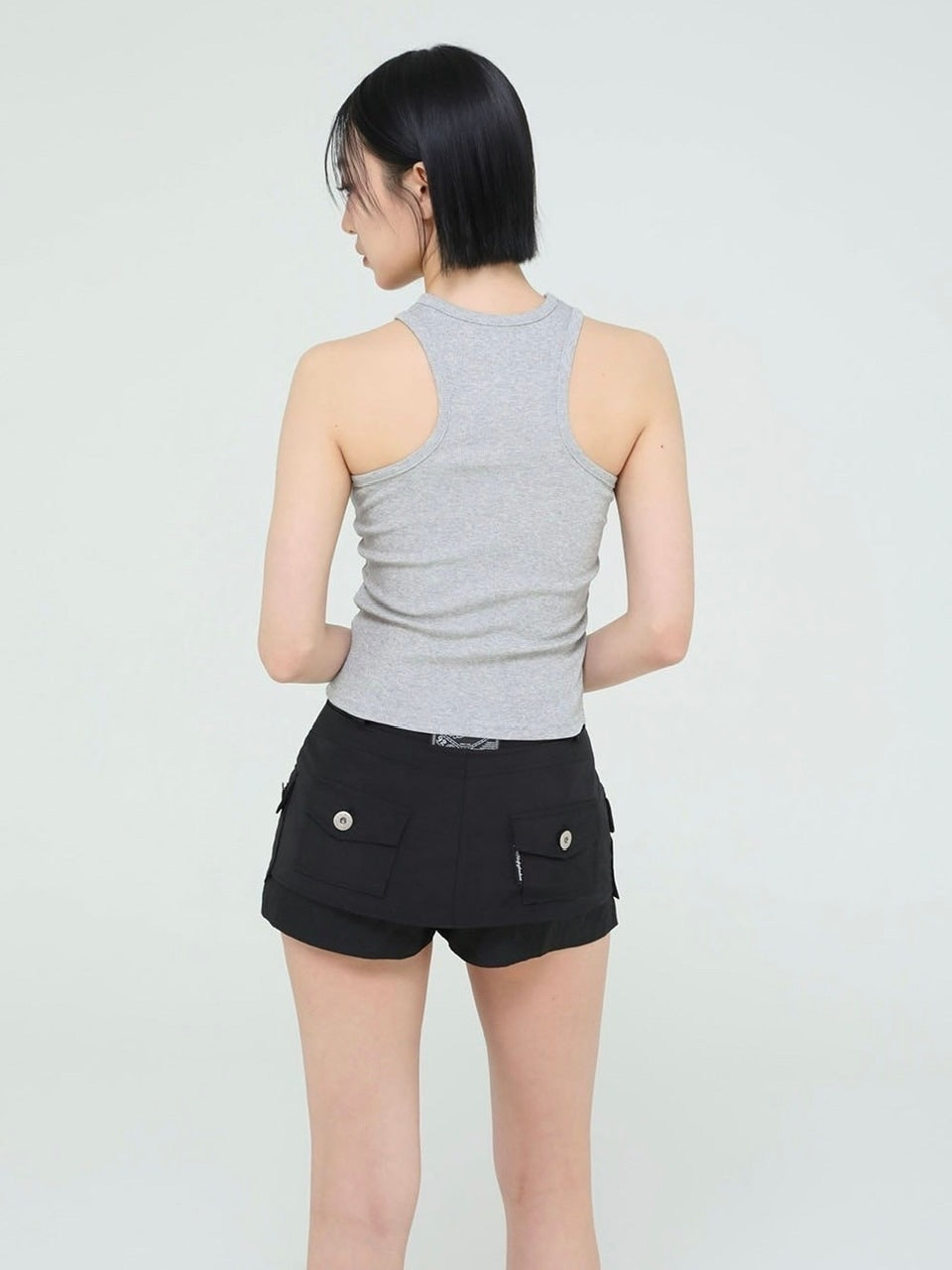 【Uglyshadow】BEADS MANGO SLEEVELESS / 【アグリーシャドウ】ビーズシンプルタンクトップ