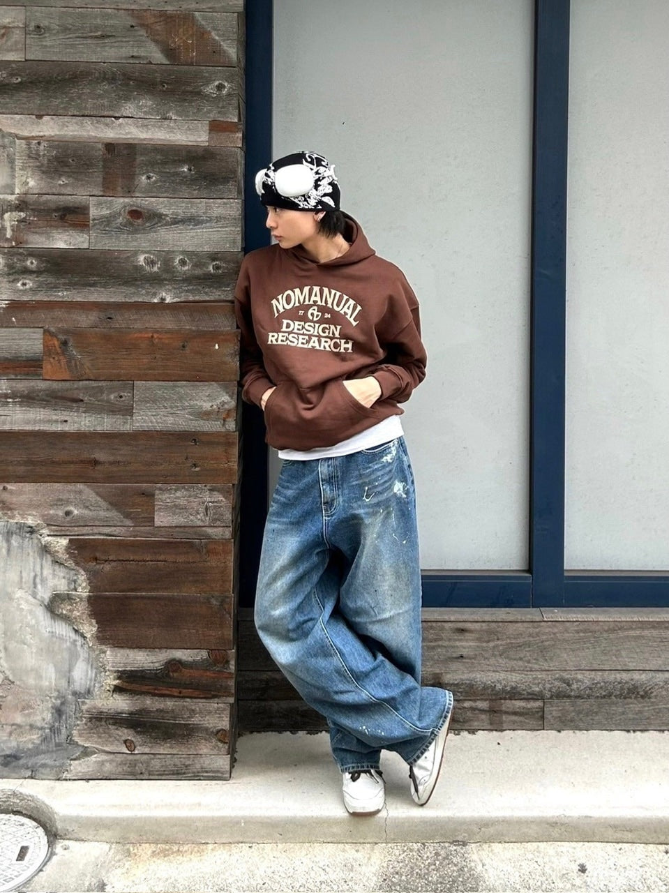 受注制【Chikashitsu +】painted buggy denim pants / 【チカシツプラス】ペイントバギーパンツデニムパンツ