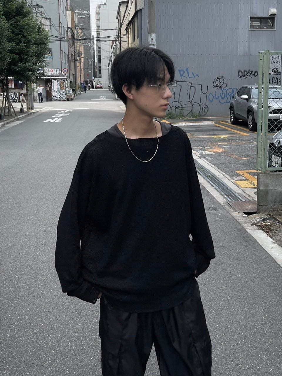 受注制【Chikashitsu +】wide neck light knit (4color)