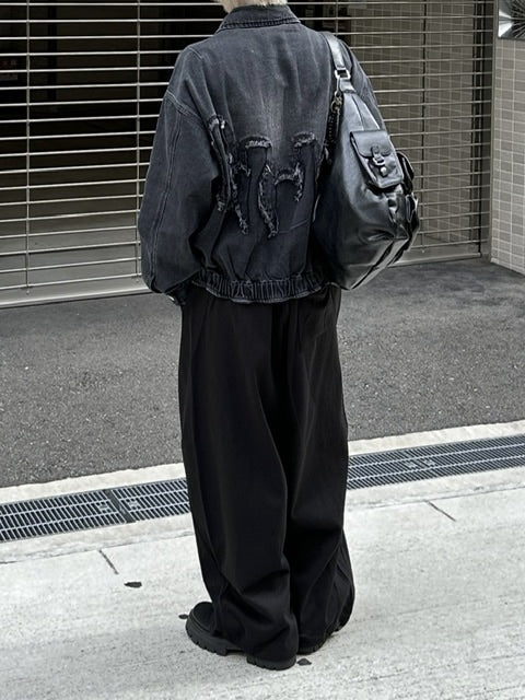 受注制【Chikashitsu +】curve stitch straight sweat pants (3color) / 【チカシツプラス】カーブスティッチストレートスウェットパンツ