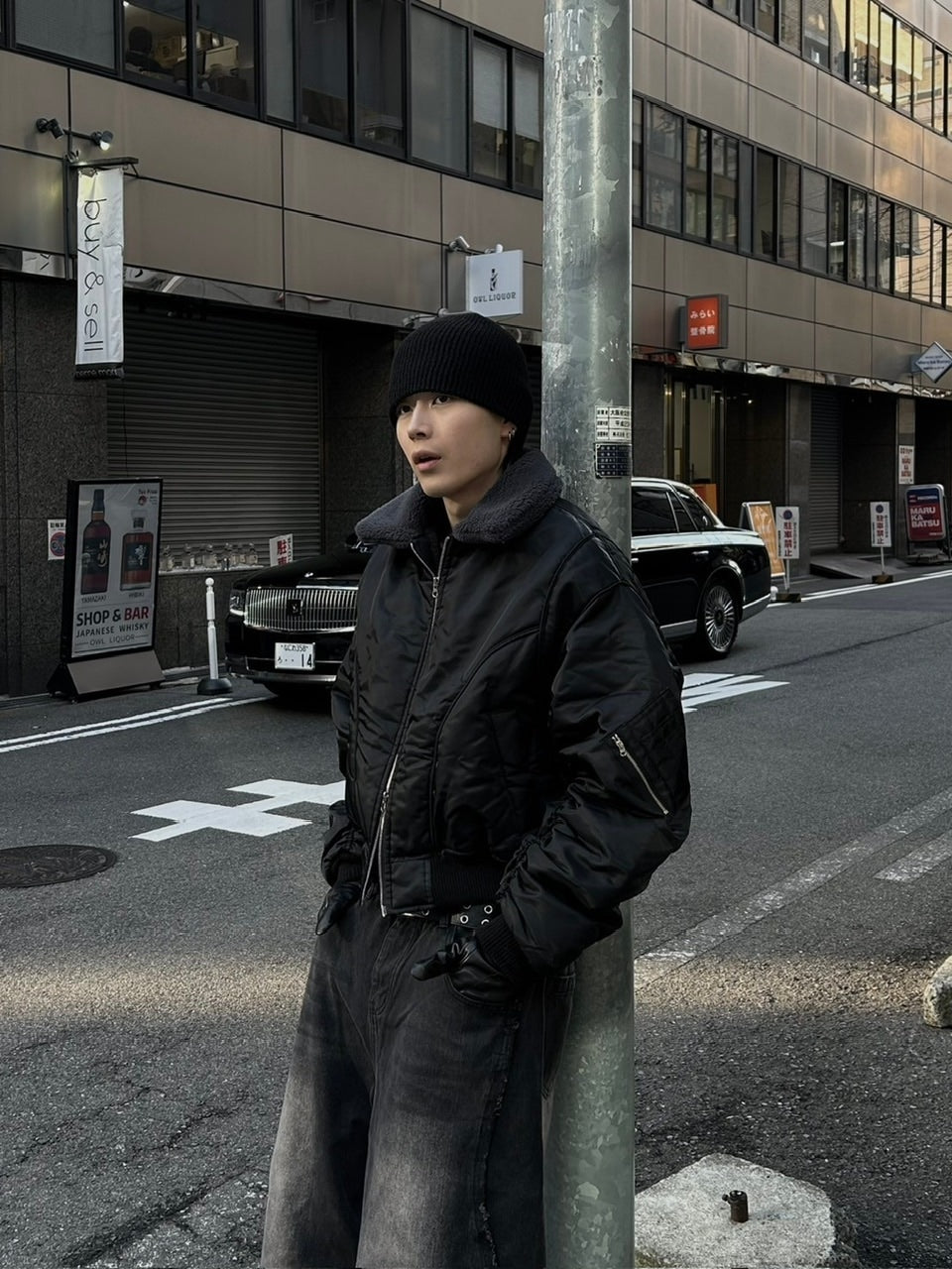 大阪店WEB限定【Chikashitsu +】cropped mustang bomber jacket