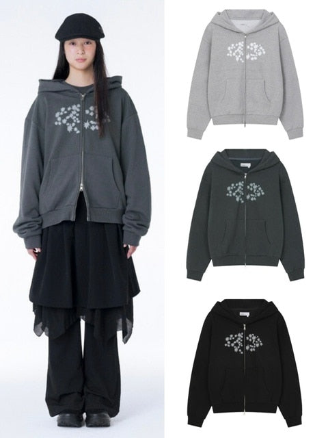 【Miseki seoul】Midnight star over zip-up hoodie