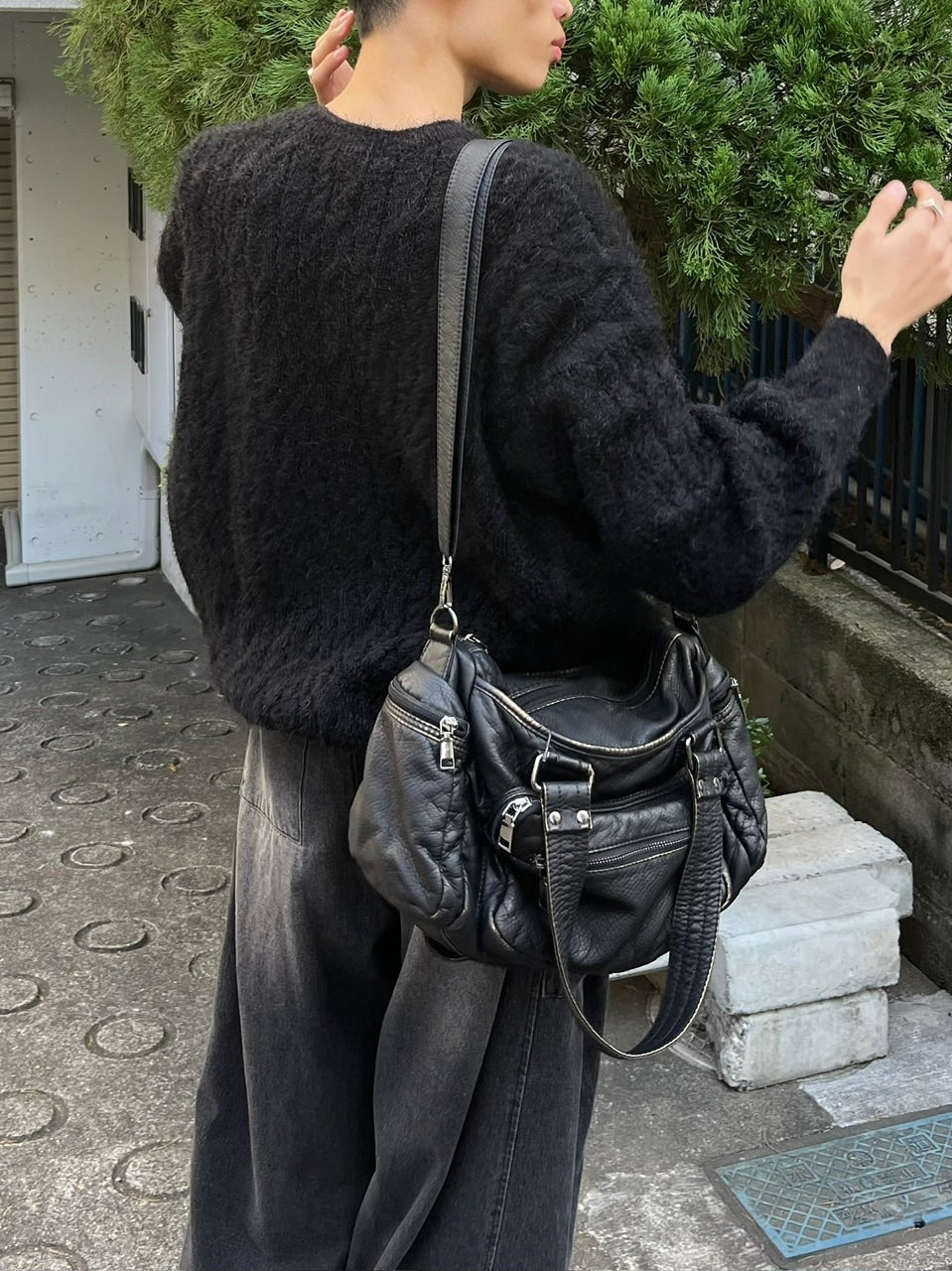 受注制【Chikashitsu +】angora like cable knit (3color)