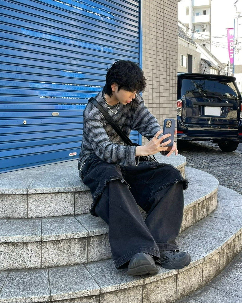 【Chikashitsu +】gradation border knit (5color) / 【チカシツプラス】グラデーションボーダー長袖ニット