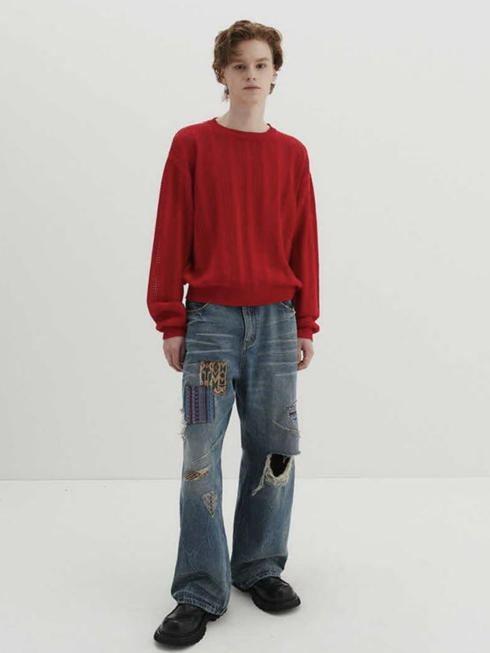 【DNSR】Meshed Crop Knit