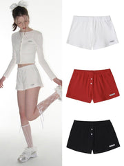 【CRANK】HEART BUTTON EYELET SHORTS