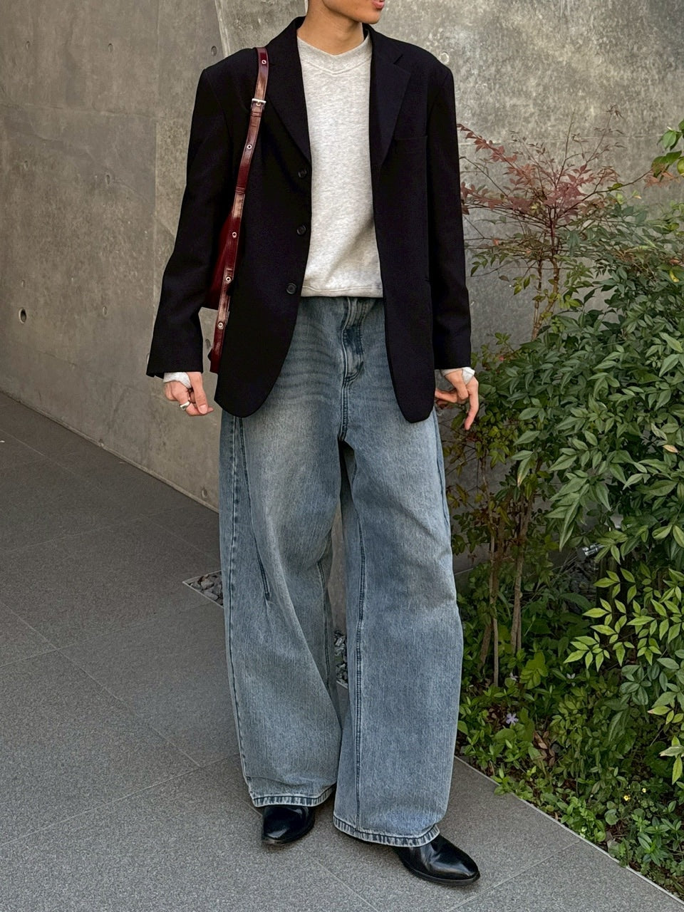 東京店WEB限定受注制【Chikashitsu +】PU Leather cross bag (4color)