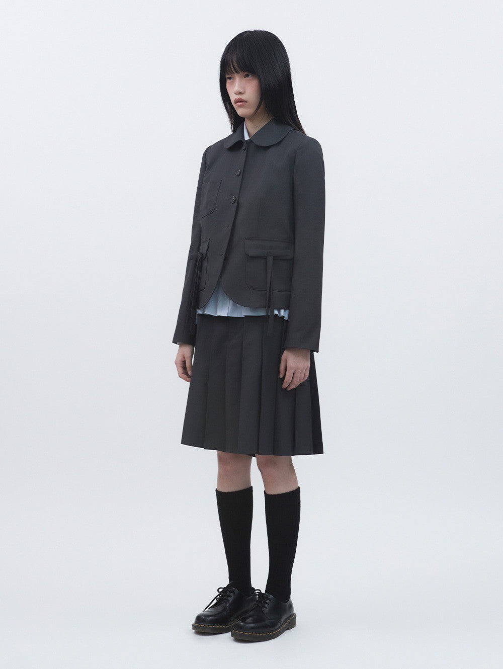 【TUOMIO】MIDI PLEATS RIBBON CULOTTES