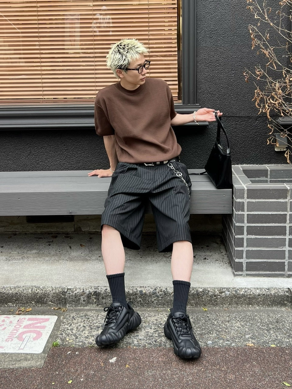 東京店WEB限定受注制【Chikashitsu +】crew neck cotton knit (3color)