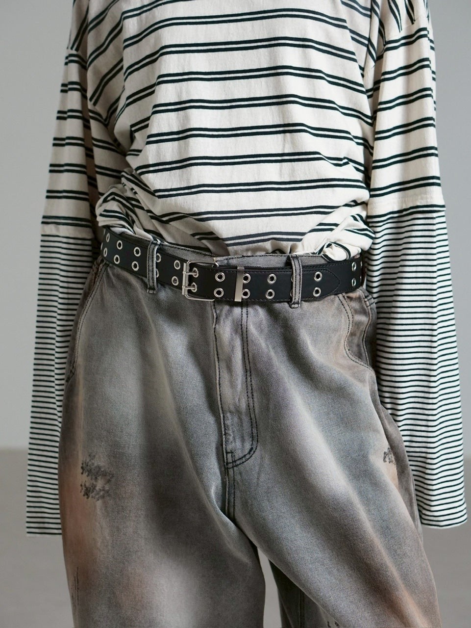 受注制【Chikashitsu +】eyelet belt (4color)