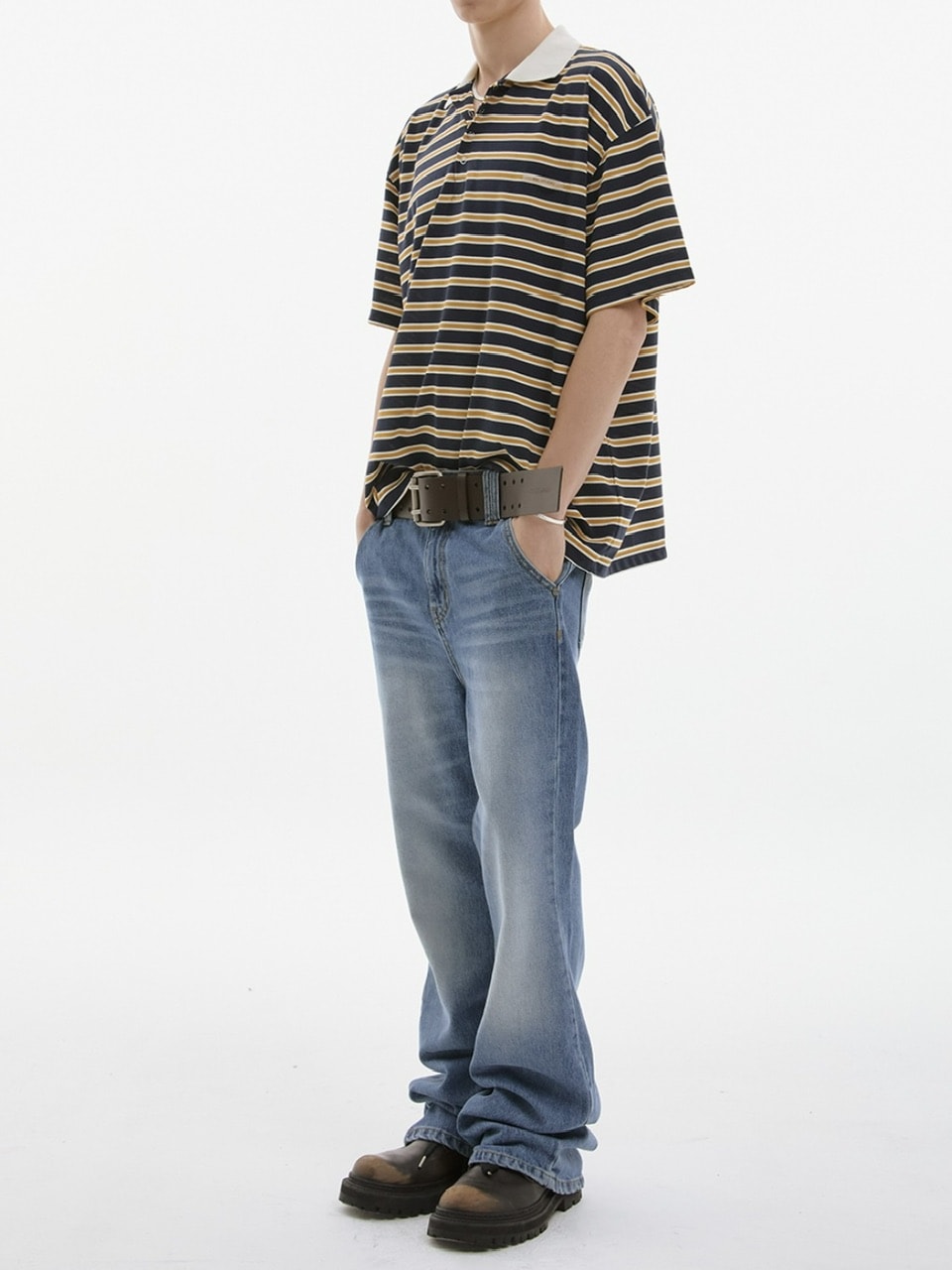 【ESC STUDIO】attractive bootcut jeans/ 【イーエスシーステュディオ】アトラクティブブーツカットデニムパンツ