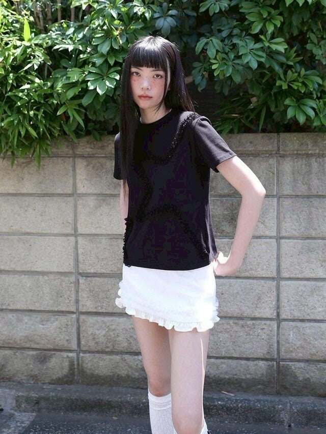 【Uglyshadow】 MESH STAR RUFFLE MINI SKIRT / 【アグリーシャドウ】メッシュスターラッフルミニスカート