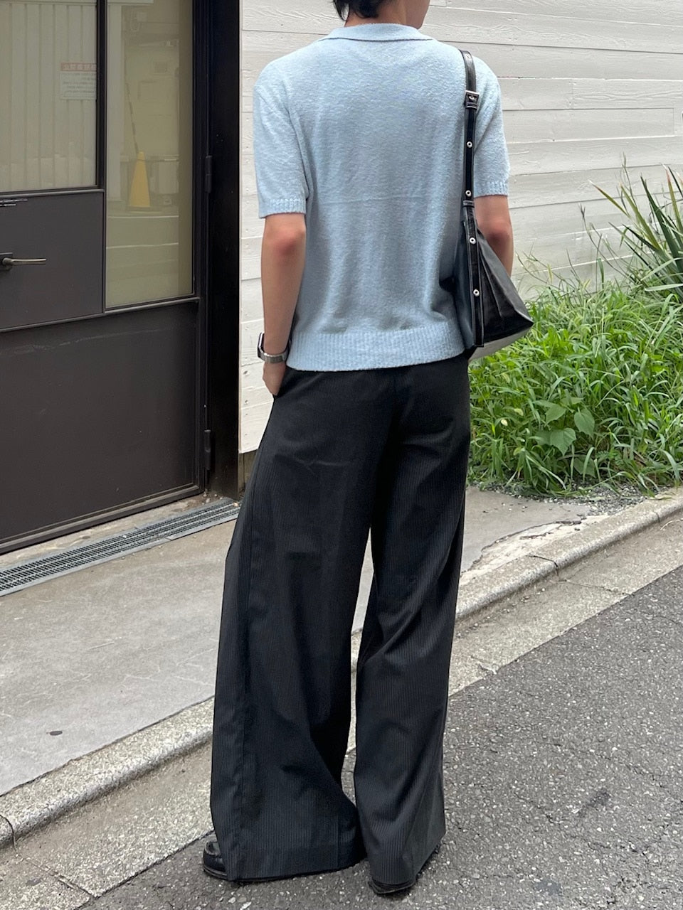 東京店WEB限定受注制【Chikashitsu +】boucle knit polo cardigan (2color) / 【チカシツプラス】ブークレニットポロカーディガン (2color)