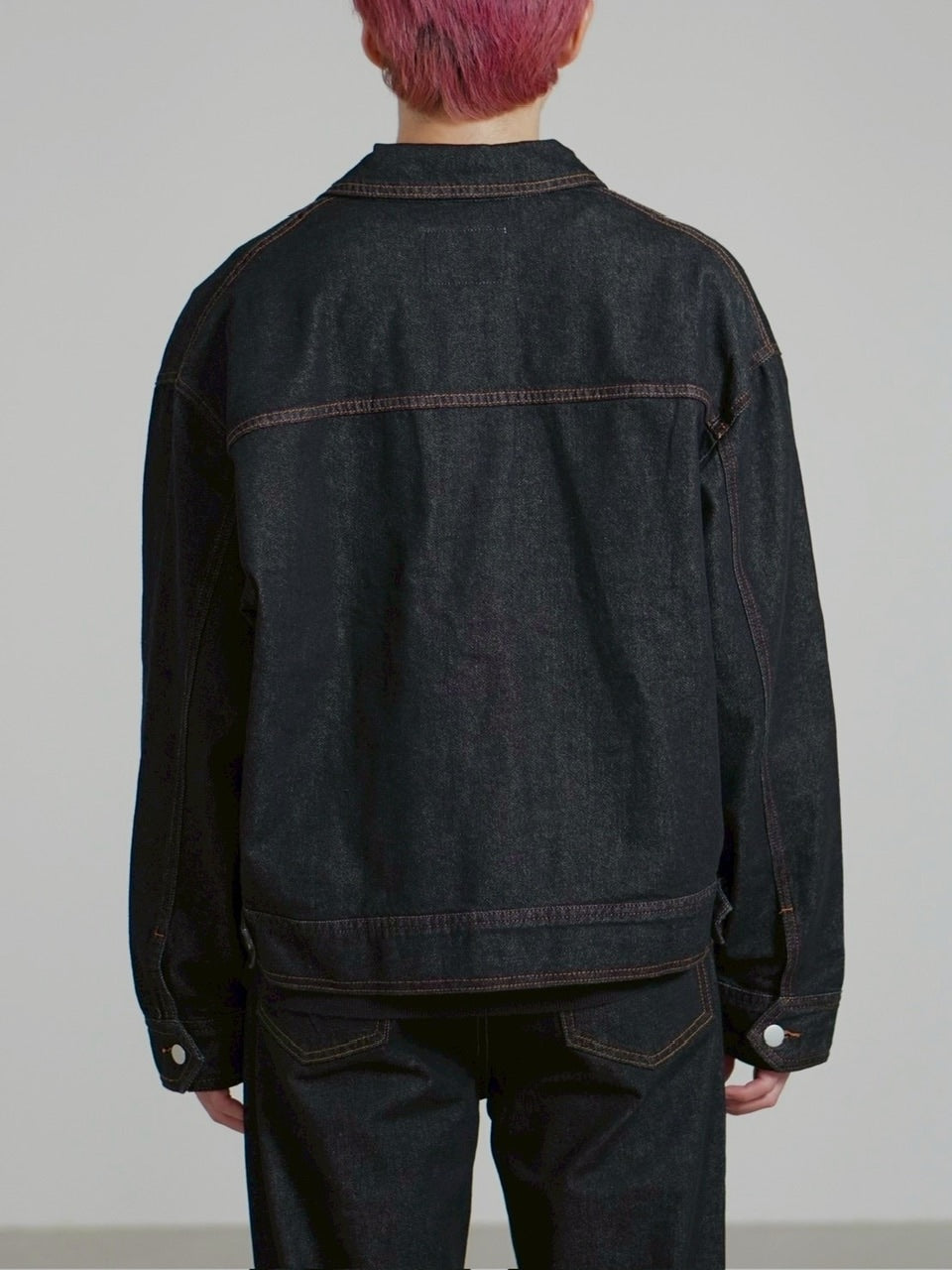 受注制【Chikashitsu +】2 pocket rigid denim jacket / 【チカシツプラス】ツーポケットデニムジャケット (2color)