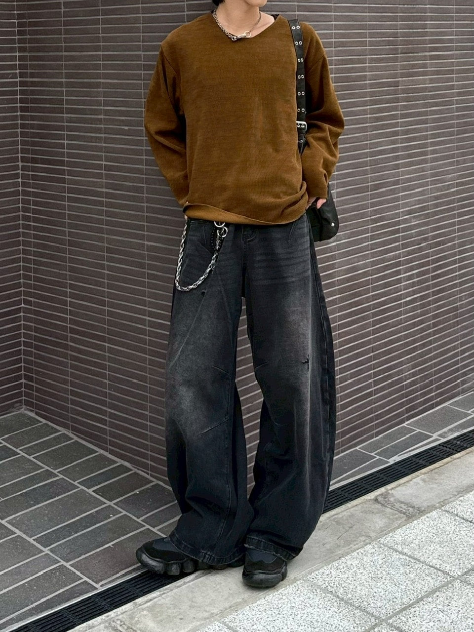 大阪店WEB限定受注制【Chikashitsu +】simple deck v neck knit / 【チカシツプラス】シンプルデッキブイネックニット (3color)