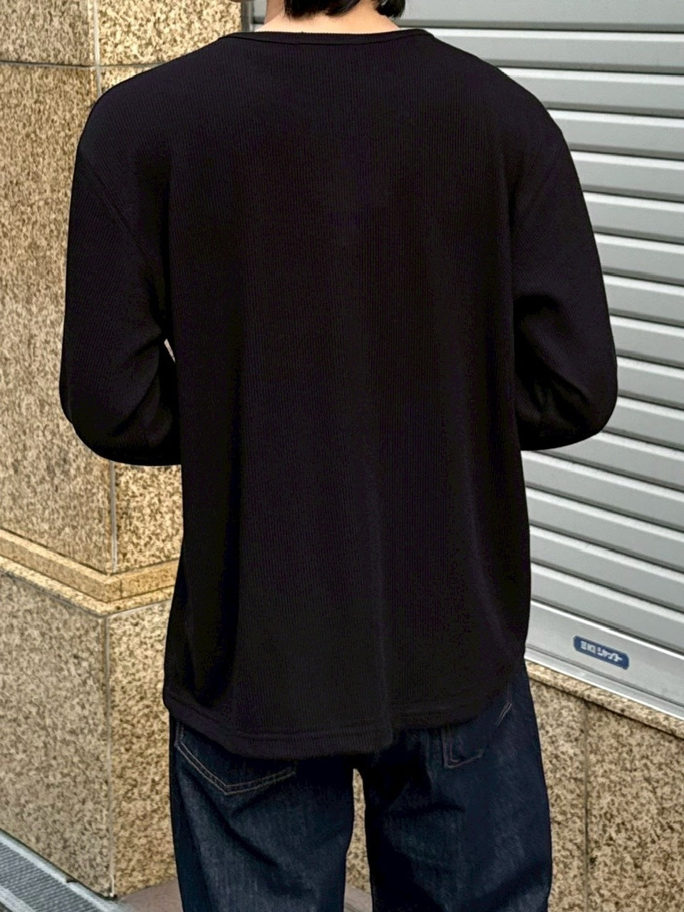 受注制【Chikashitsu +】front hook long sleeve knit / 【チカシツプラス】フロントフック長袖ニット (4color)