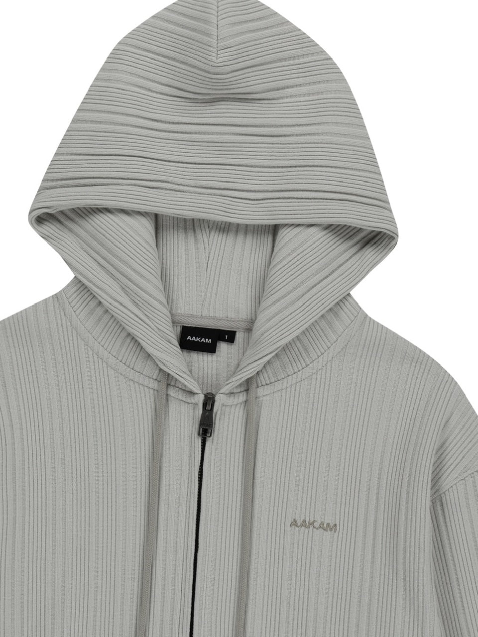 【AAKAM】Knitted Zip-Up Hoodie