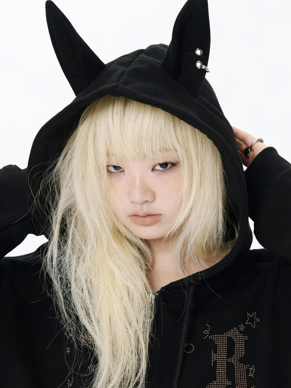 【runningHIGH】EAR ZIP UP HOODE / 【ランニングハイ】イヤージップアップパーカー