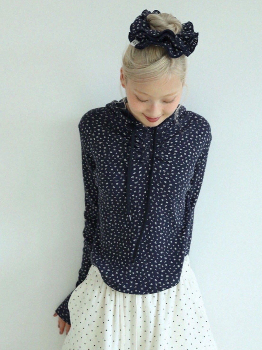 12/21 20:00 再販【Uglyshadow】FLOWER WAFFLE HOODIE