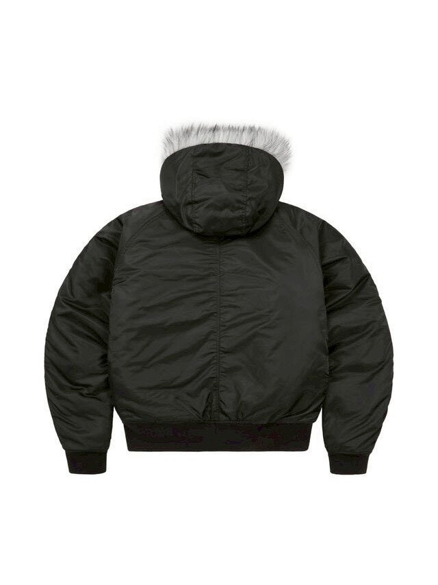 【AAKAM】Hooded Fur MA-1 Jacket