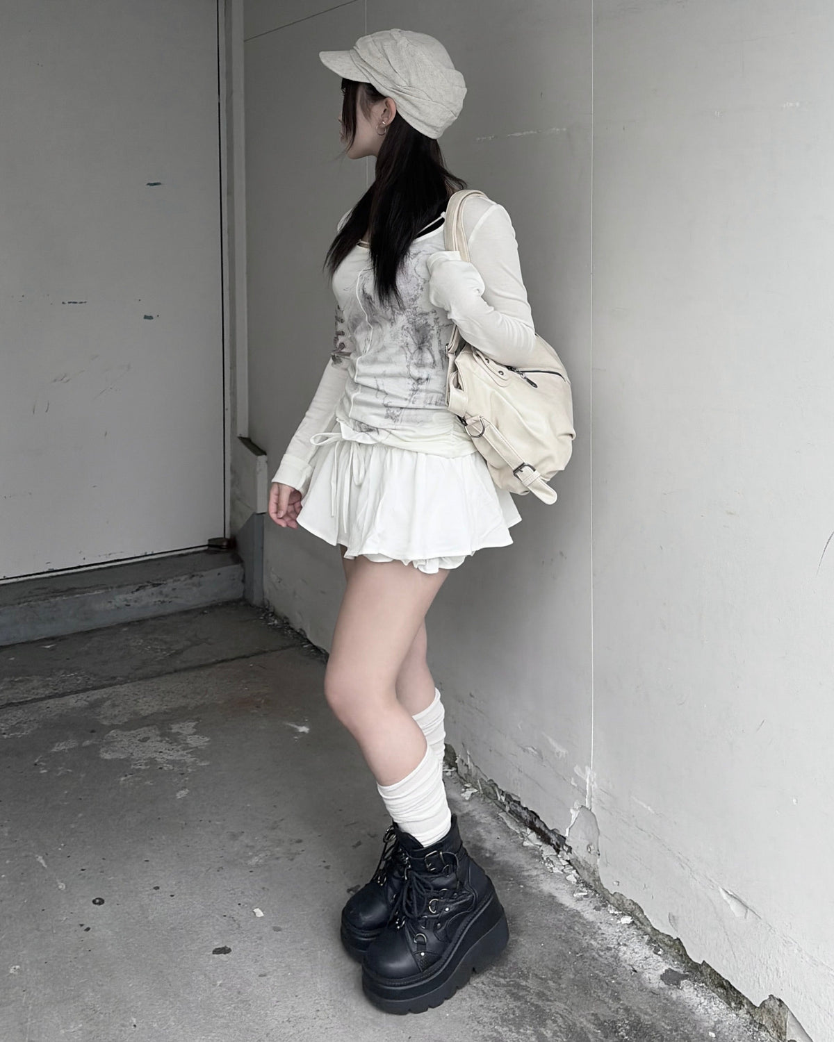 受注制【nmtc+】Frill balloon mini skirt (2color)