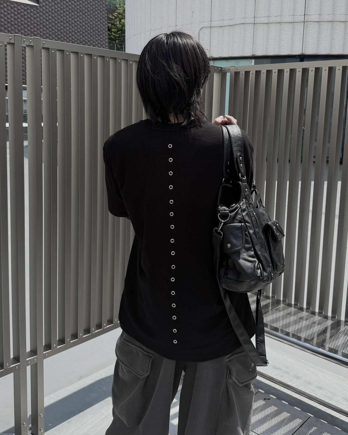 受注制【nmtc+】Eyelet Cutout Tee (2color)