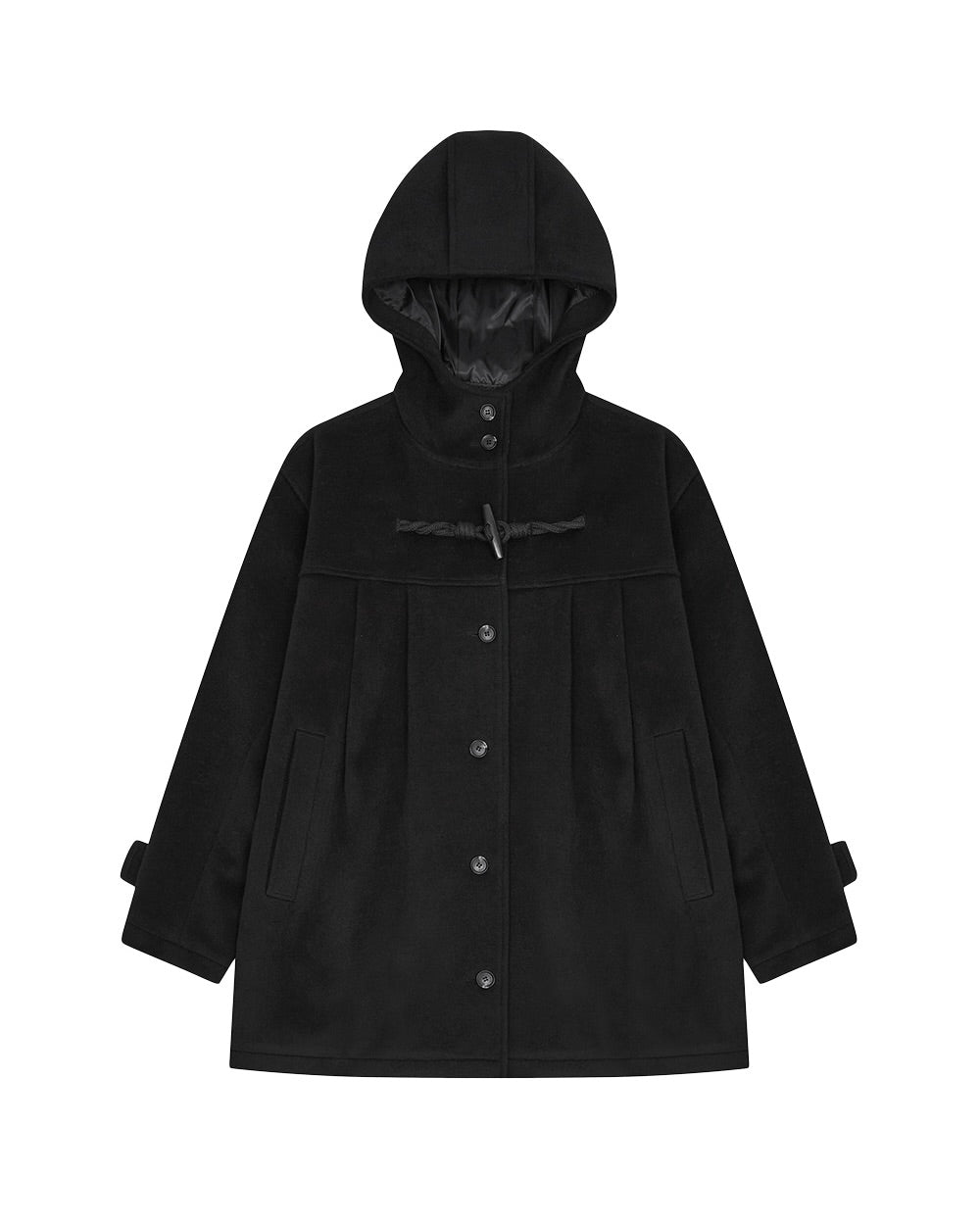 【TUOMIO】PLEATED TOGGLE WOOL COAT