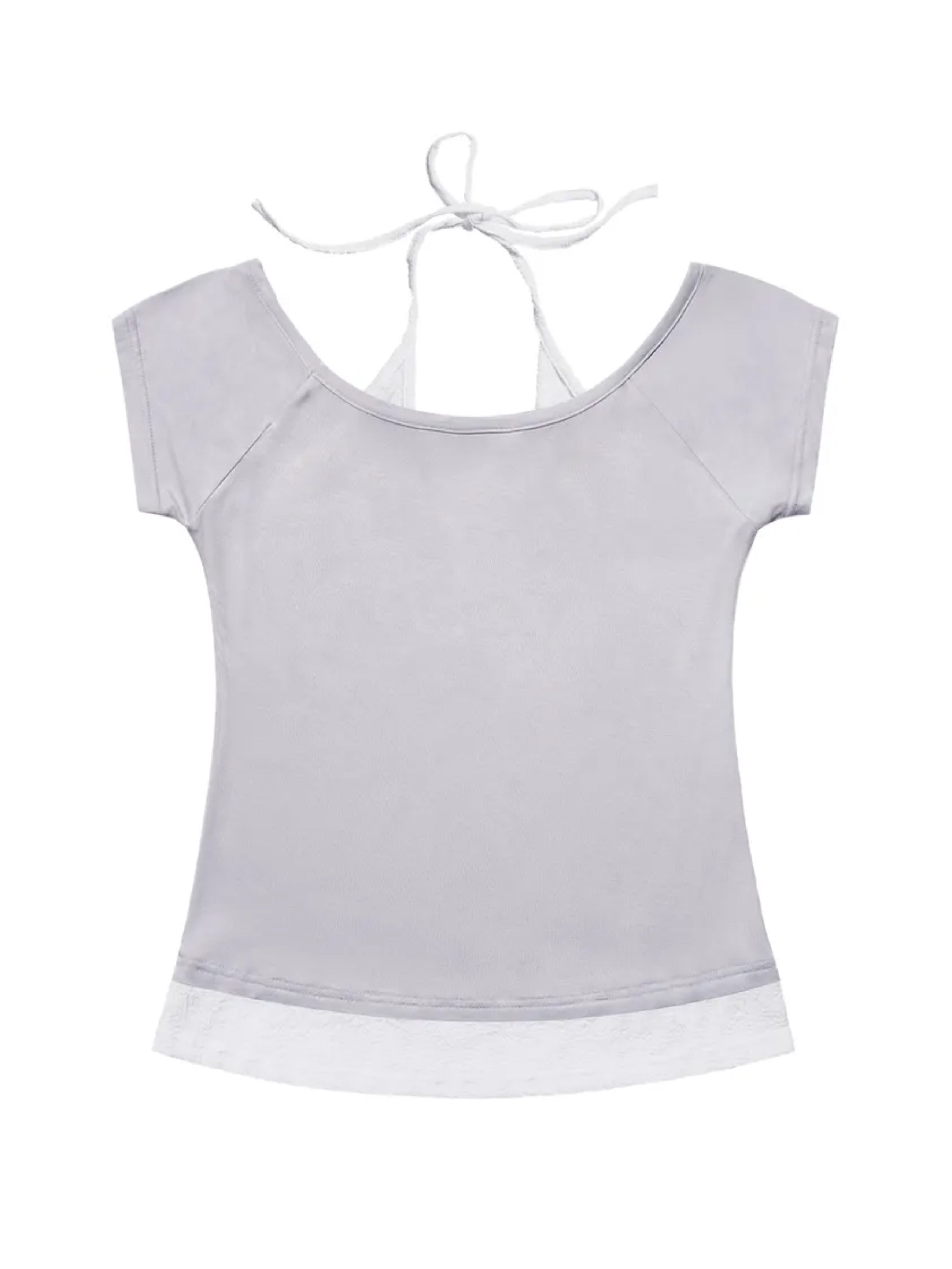 【FANCY CLUB】ROSY HALTER OFF-SHOULDER TOP