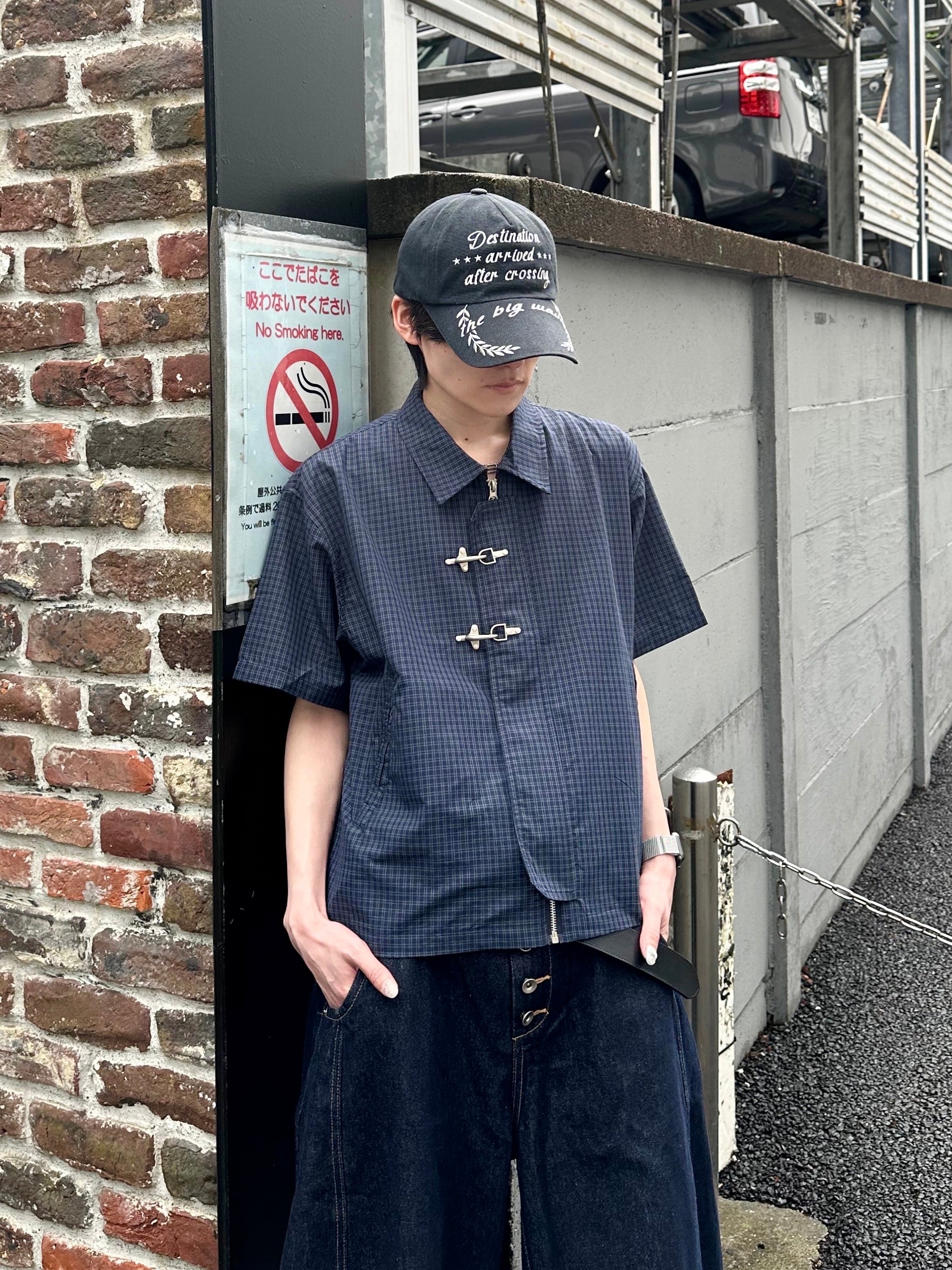 大阪店WEB限定受注制【Chikashitsu +】double buckle shirt jacket (2color)