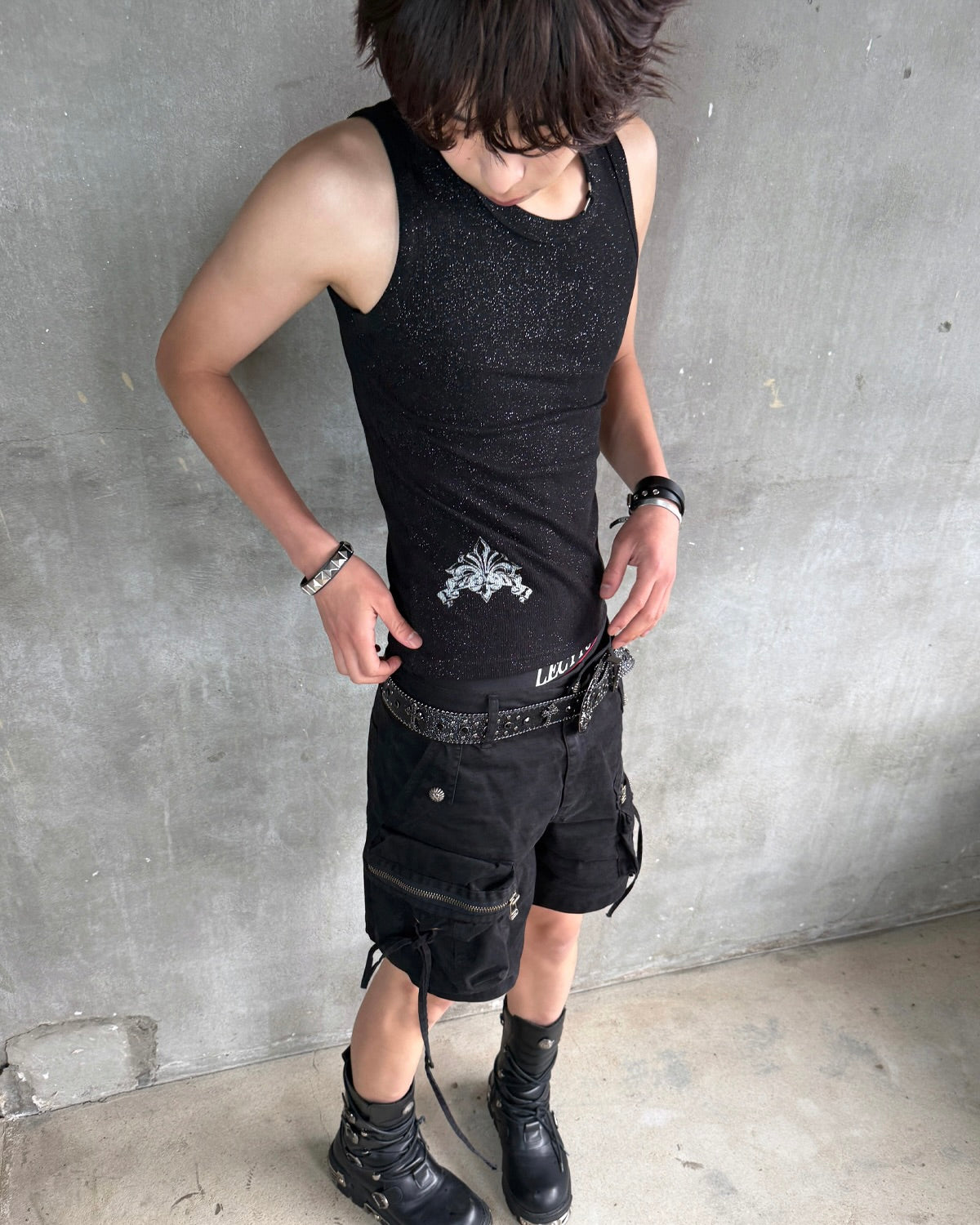 【LECYTO】Glitter Rib Sleeveless