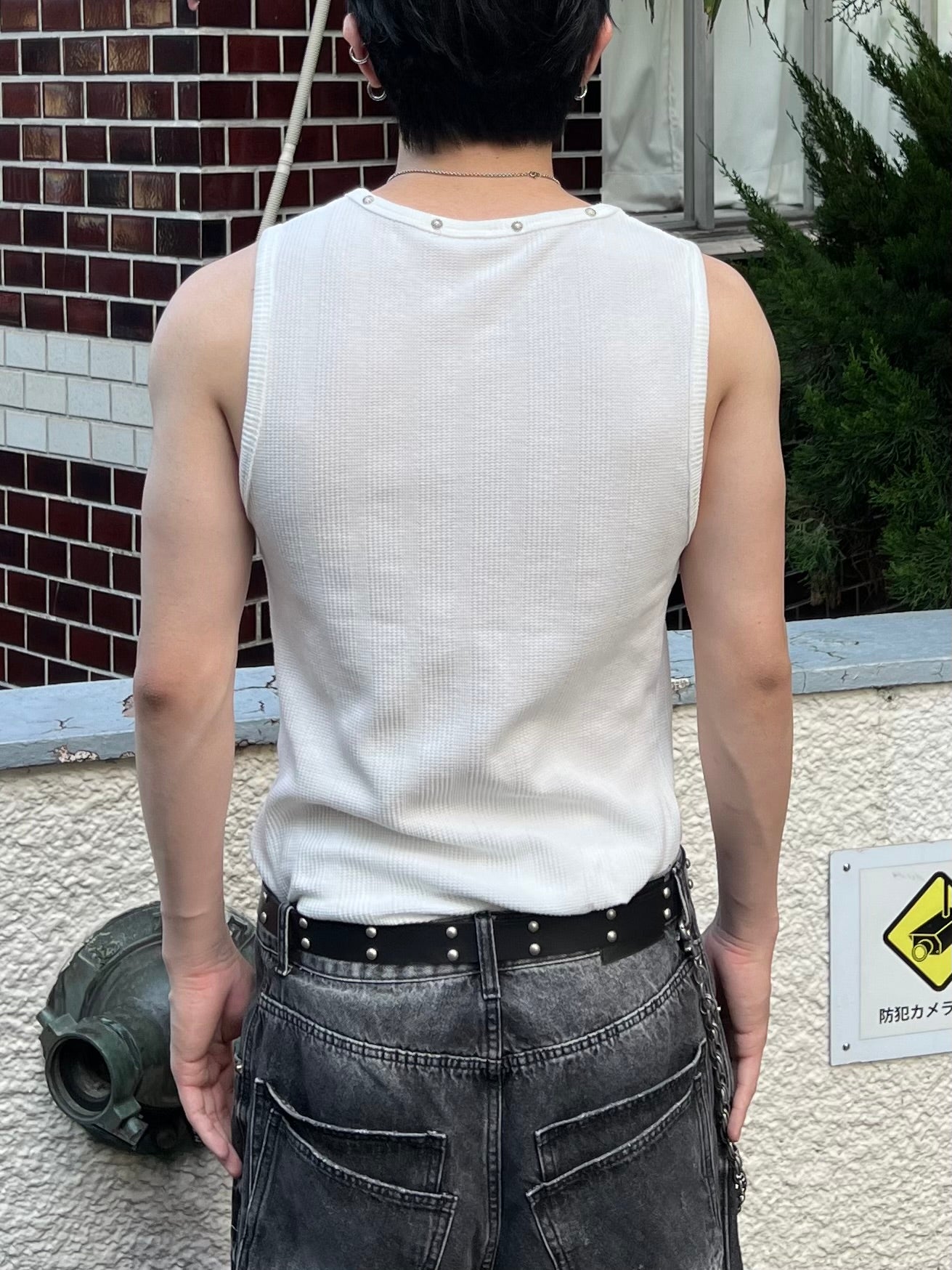 大阪店WEB限定受注制【Chikashitsu +】neck studs tank (3color)