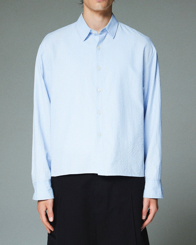 【CS】CROPPED STRIPE BUTTON UP SHIRT