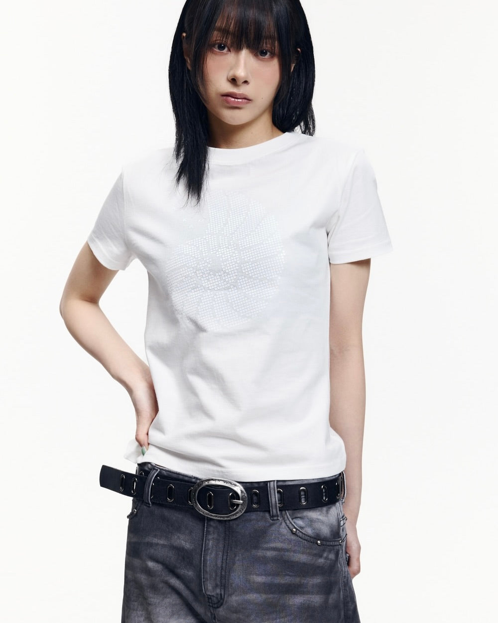 【AAKAM】All Over Eyelet Belt