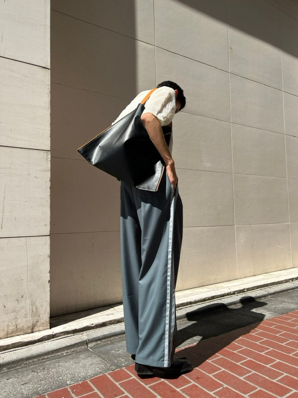 受注制【Chikashitsu +】side line slacks (3color)